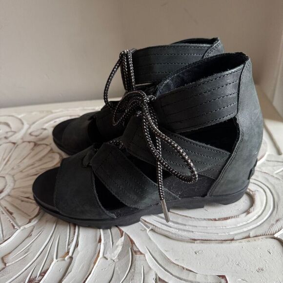Sorel Joanie ll Lace Sandal size 9.5 in black - Picture 4 of 8